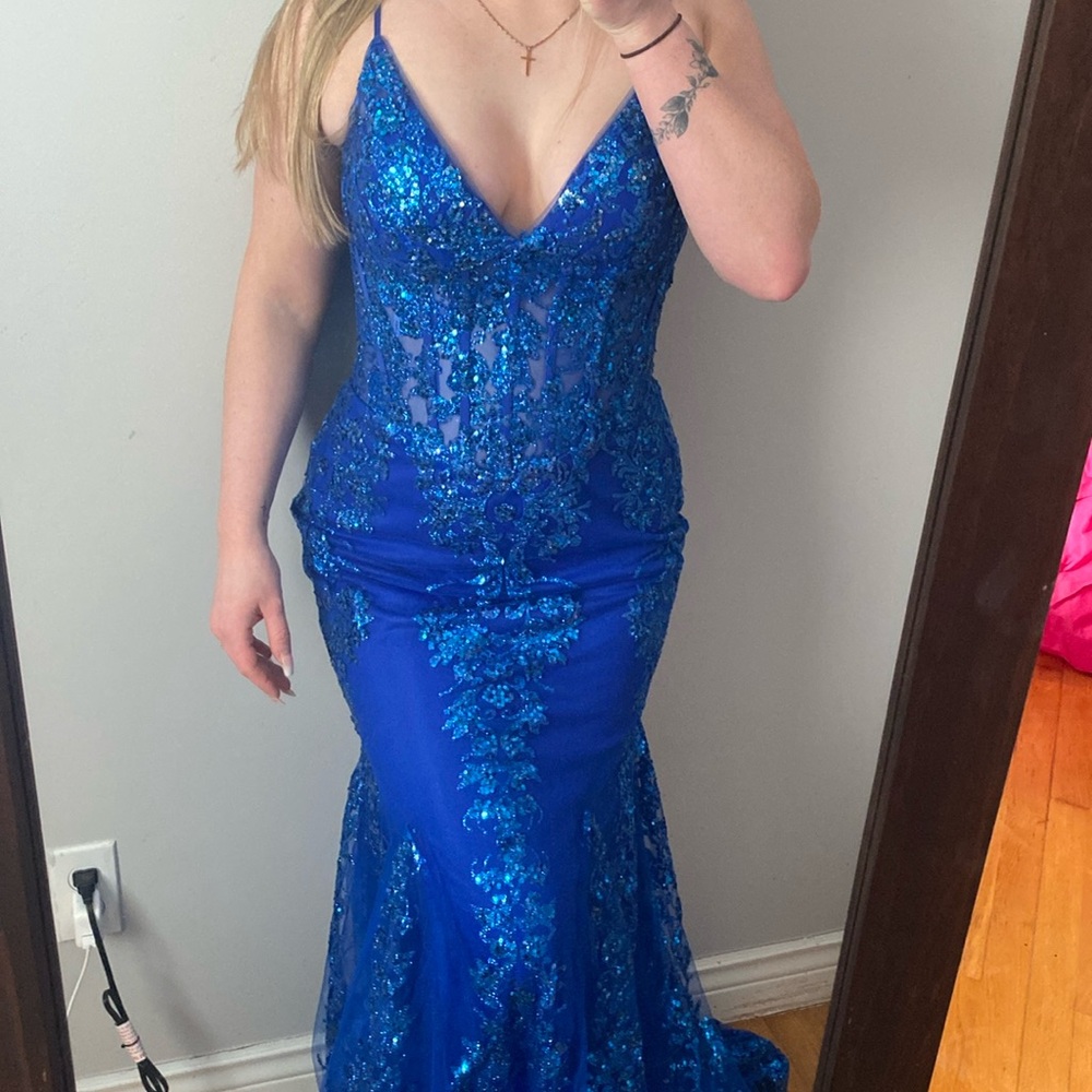 Royal blue prom dress